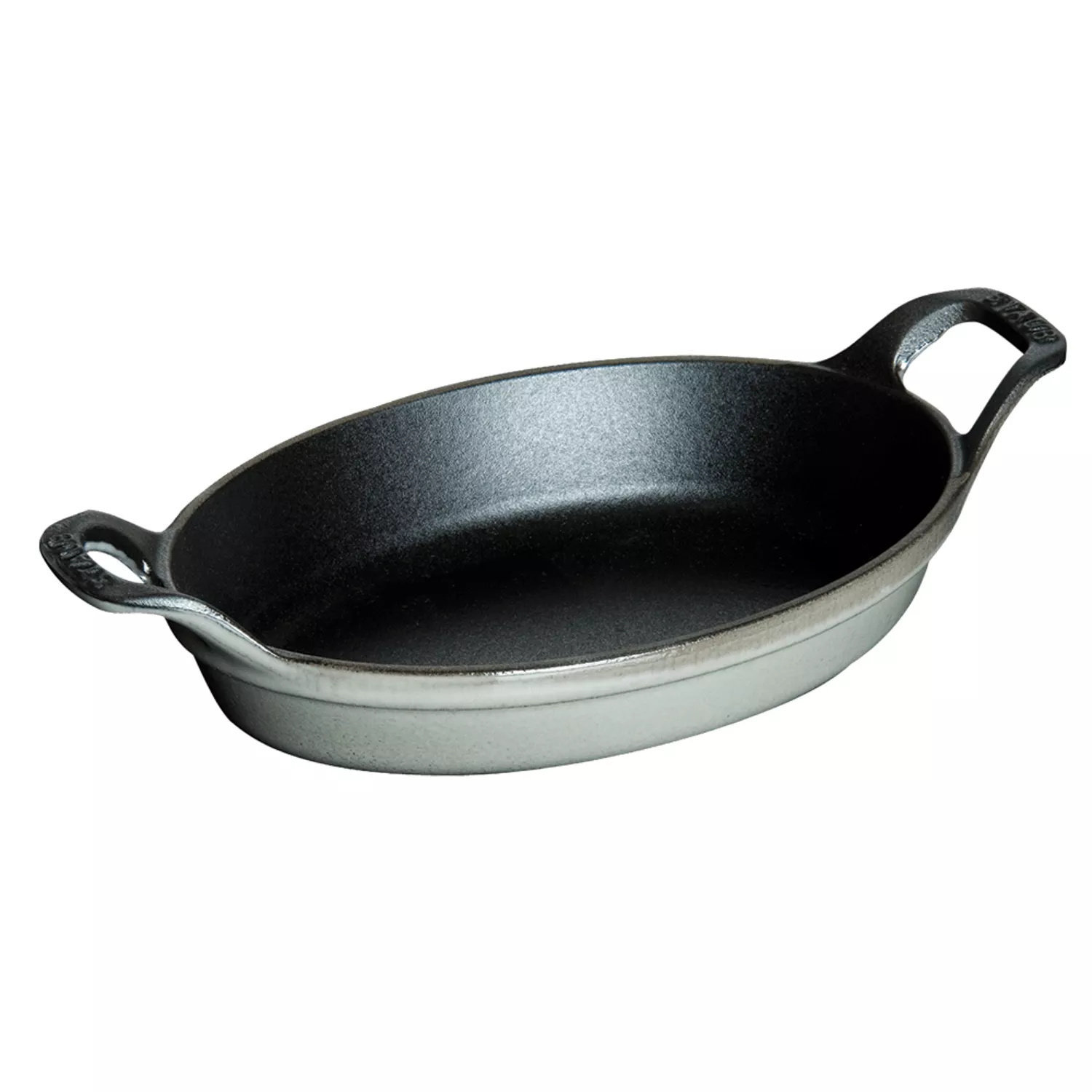 Staub Oval Au Gratin - 11x8 Cast Iron Baker - Matte Black