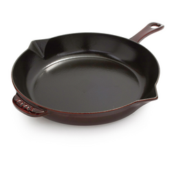 Staub Grenadine Skillet, 10" The 10" black matte fry pan will fit in with any kitchen decor