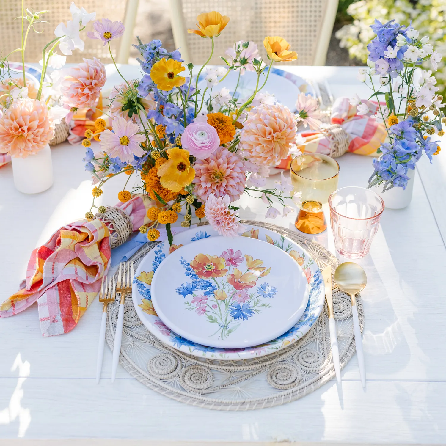 Sur La Table Wild Poppies Melamine Dinner Plate