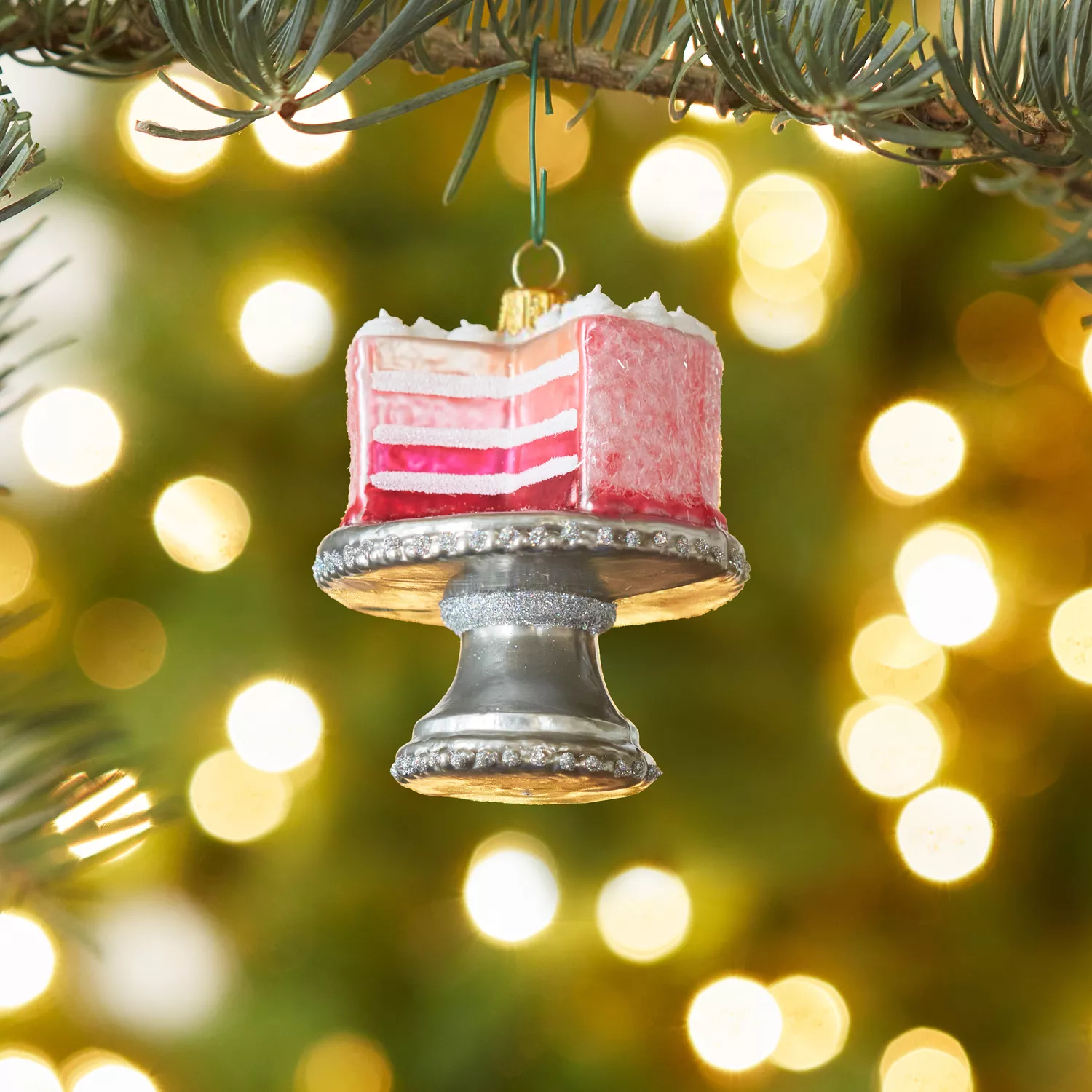 Sur La Table Layer Cake Glass Ornament