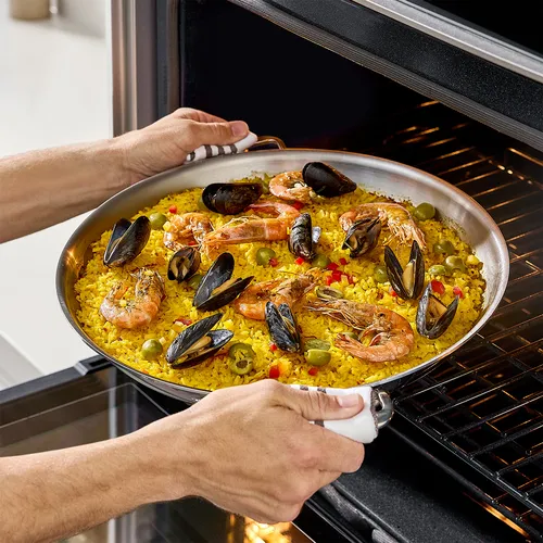 All-Clad D3 Stainless Steel Paella Pan, 14"