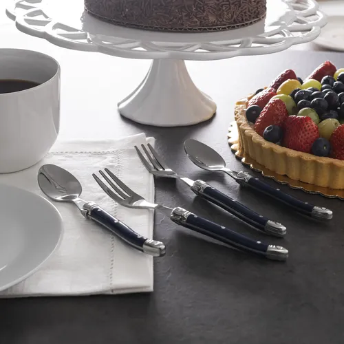 French Home 8-Piece Laguiole Cocktail/Dessert Spoon and Fork Set