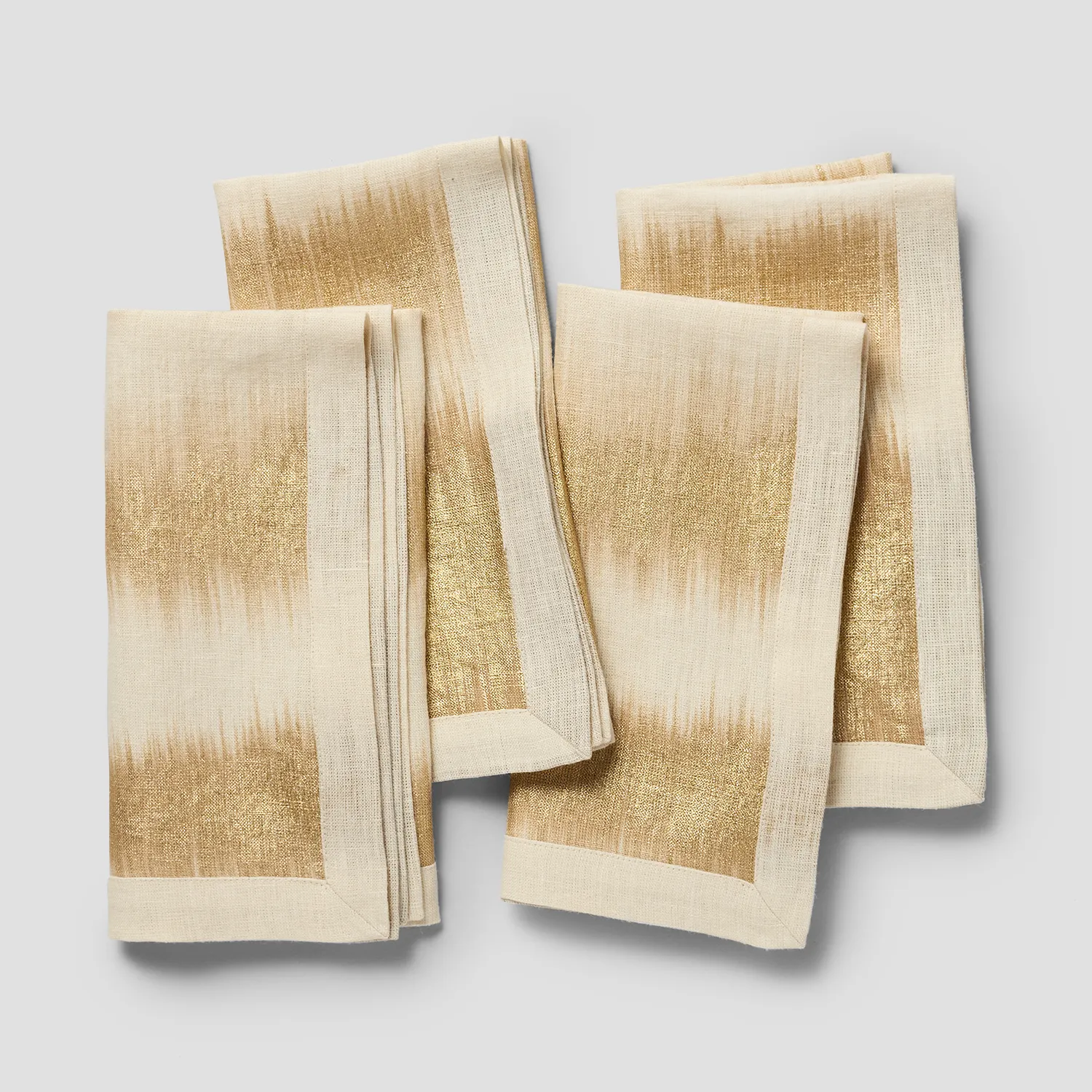 Sur La Table Gold Stripe Napkins, Set of 4