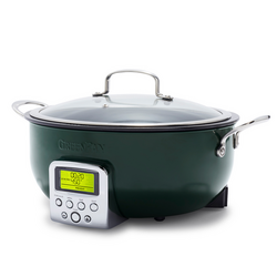 GreenPan Elite Ceramic Nonstick Essential Smart Skillet, 6 Qt. So happy my family is definitely eating much more healthy since I found Green Pan Electronics!!!