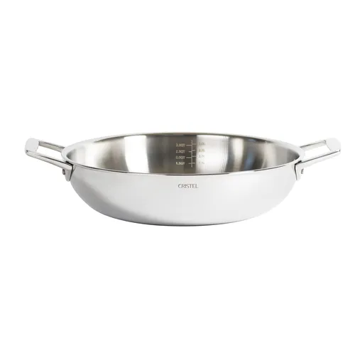 Cristel Castel'Pro Ultraply 5-Ply Stainless Steel Double Handle Deep Skillet