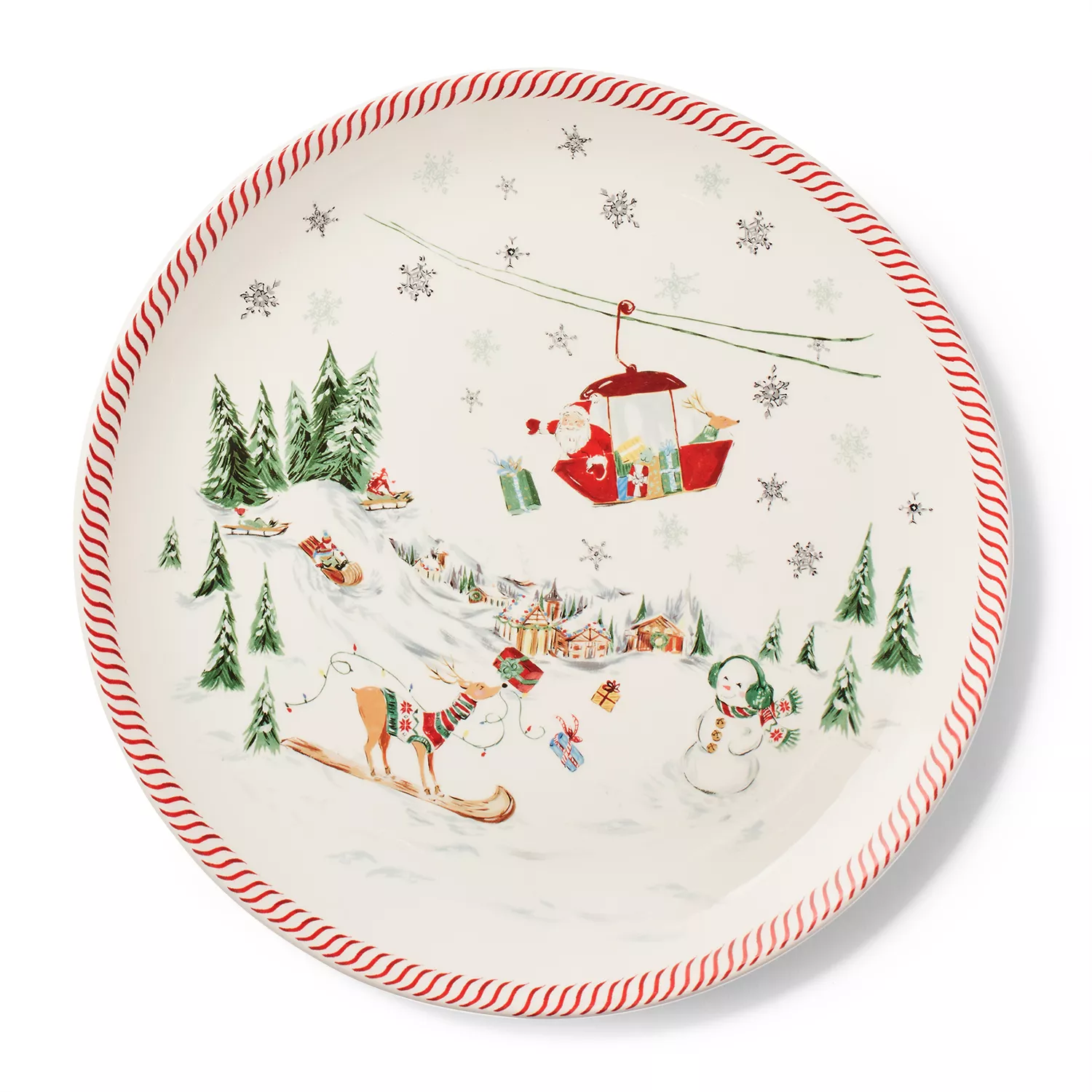 Sur La Table Snowy Village Serving Platter