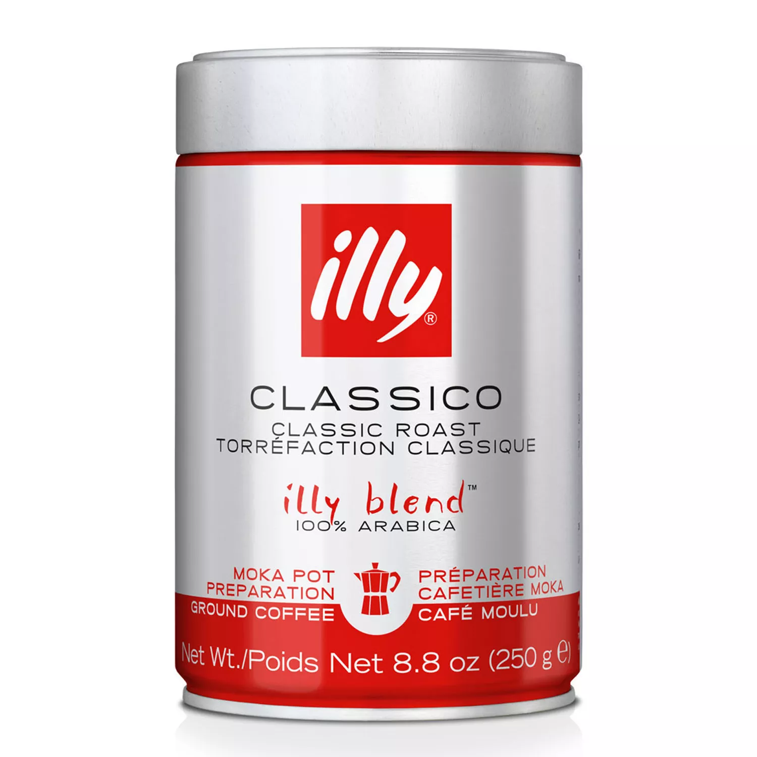 illy Ground Moka Coffee Classico, Medium Roast