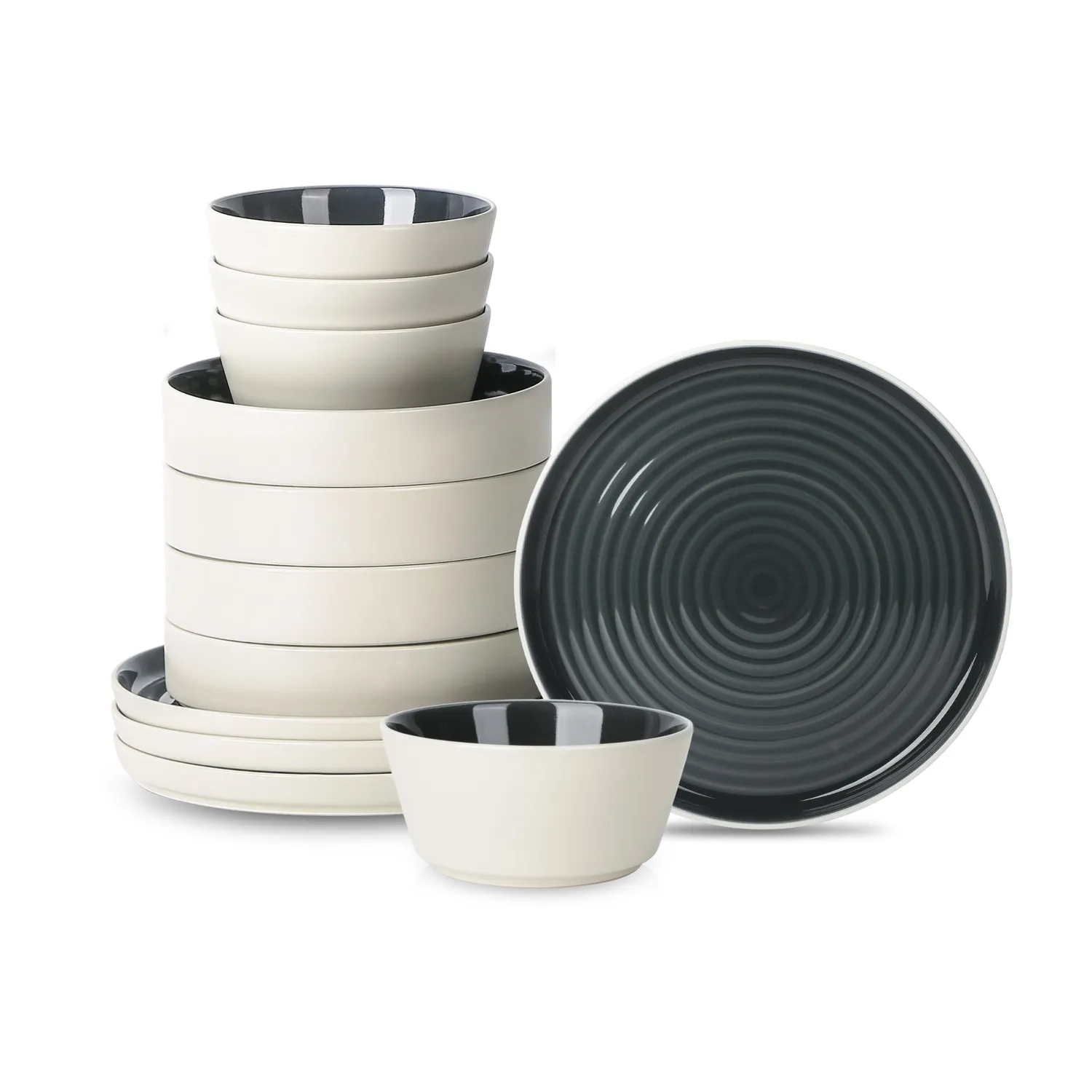 Stone Lain Elica Stoneware 12-Piece Dinnerware Set