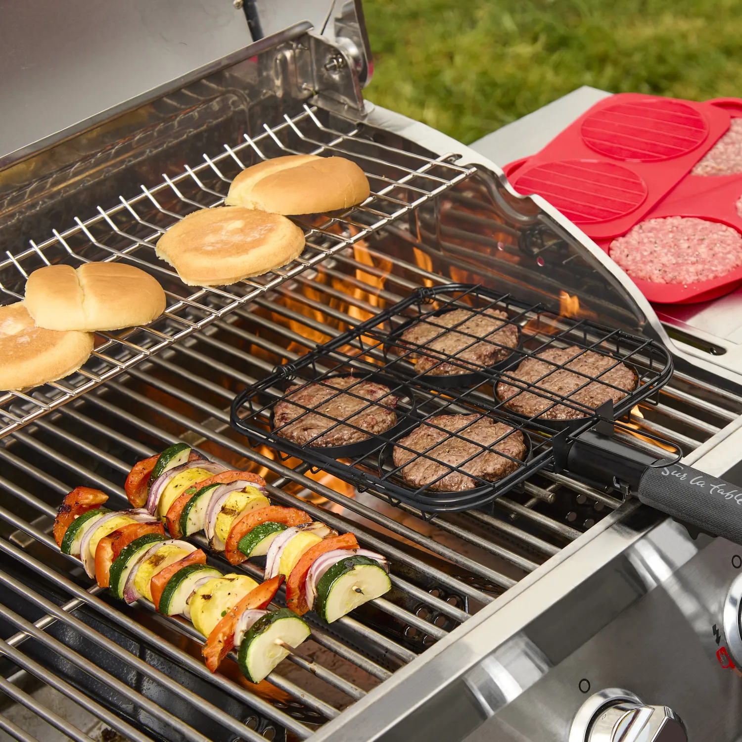 Sur La Table Nonstick Burger Grill Basket