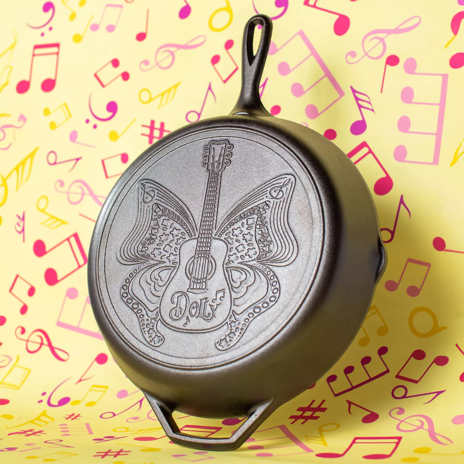 Lodge Dolly Parton Butterfly Cast Iron Skillet, 12"