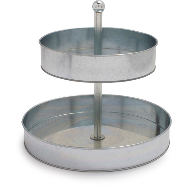 Galvanized Two-Tier Stand