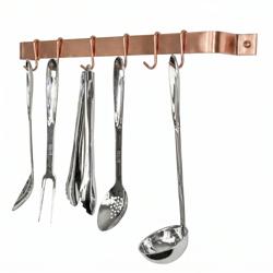 Enclume Easy Mount Brushed Copper Utensil Bar Wall Racks