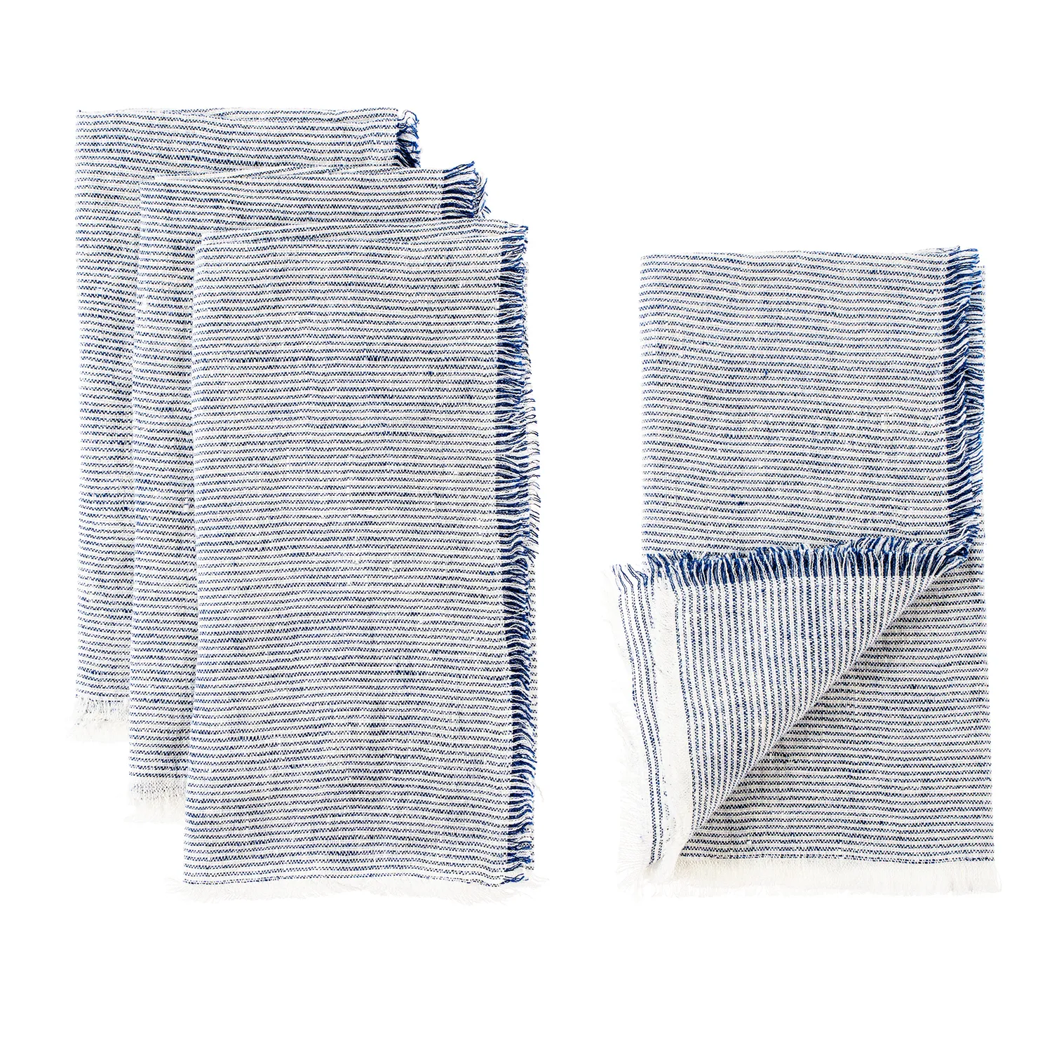 Indaba Fringe Linen Napkins, Set of 4