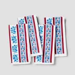 Sur La Table Seaside Floral Napkins, Set of 4