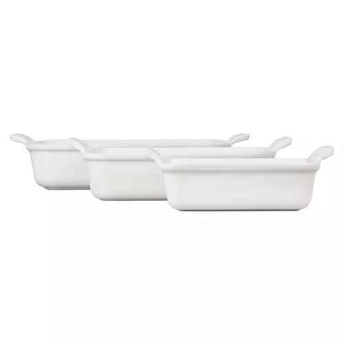 Le Creuset Heritage Stoneware 3-Piece Rectangular Baker Set