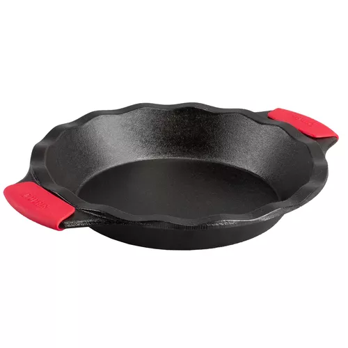 Lodge Cast Iron Pie Pan with Silicone Handles, 9.5"