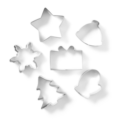 Christmas Mini Cookie Cutters, Set of 6