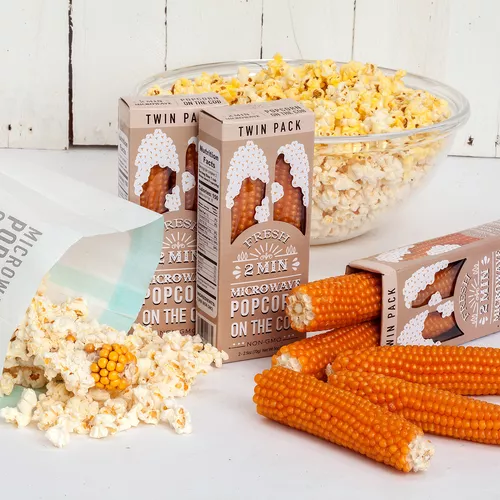 Wabash Family Farms Microwave Popcorn on the Cob, 2-Pack