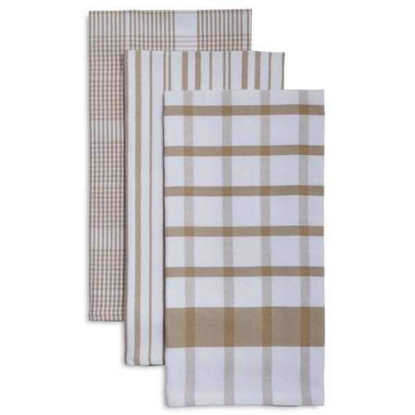 Sur La Table Assorted Twill Kitchen Towels, Set of 3
