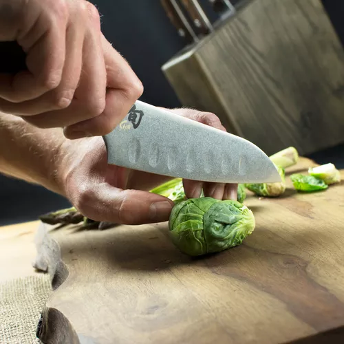 Shun Kanso Hollow-Edge Santoku, 5.5&#34;