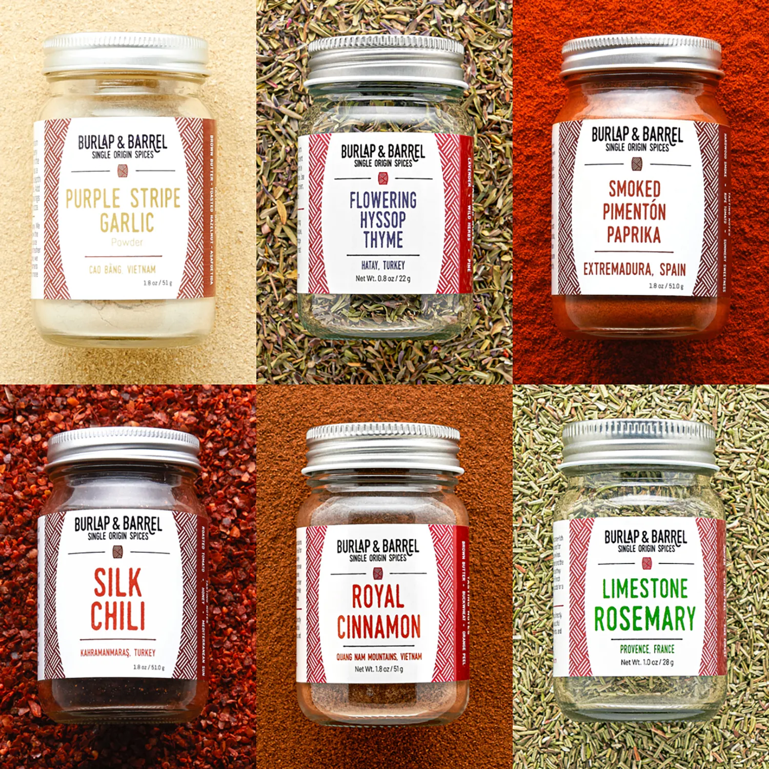 Burlap & Barrel Essential Spice Set, Set of 6