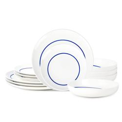 Stone Lain Luna Porcelain 12-Piece Dinnerware Set
