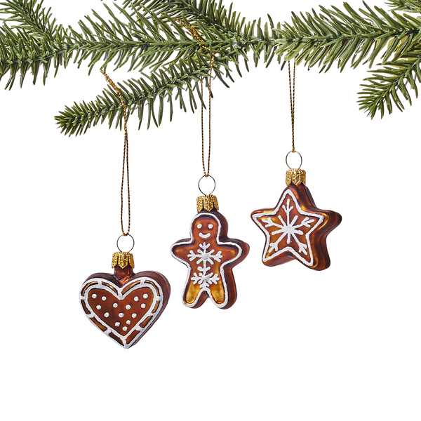 Sur La Table Gingerbread Cookie Ornaments, Set of 3