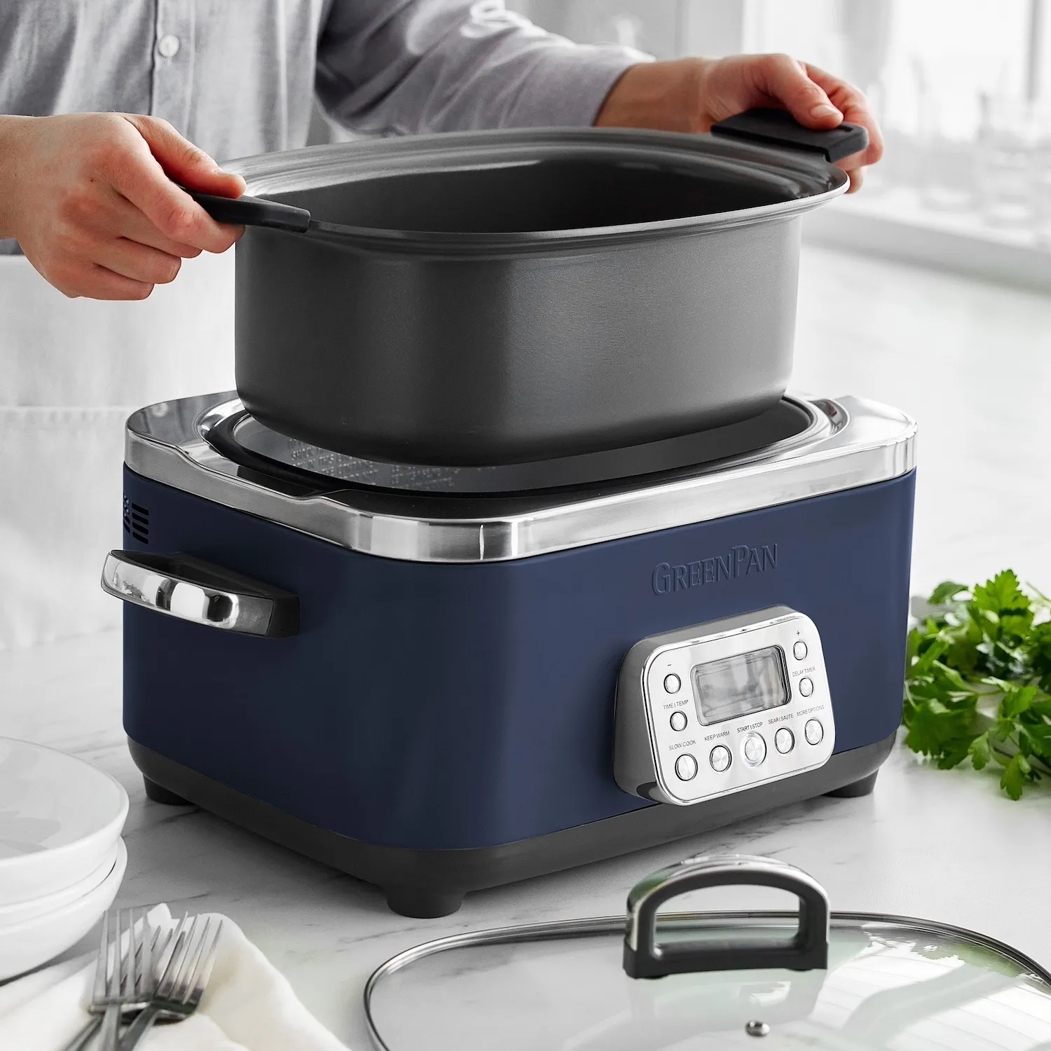 GreenPan Elite Slow Cooker, 6 qt.