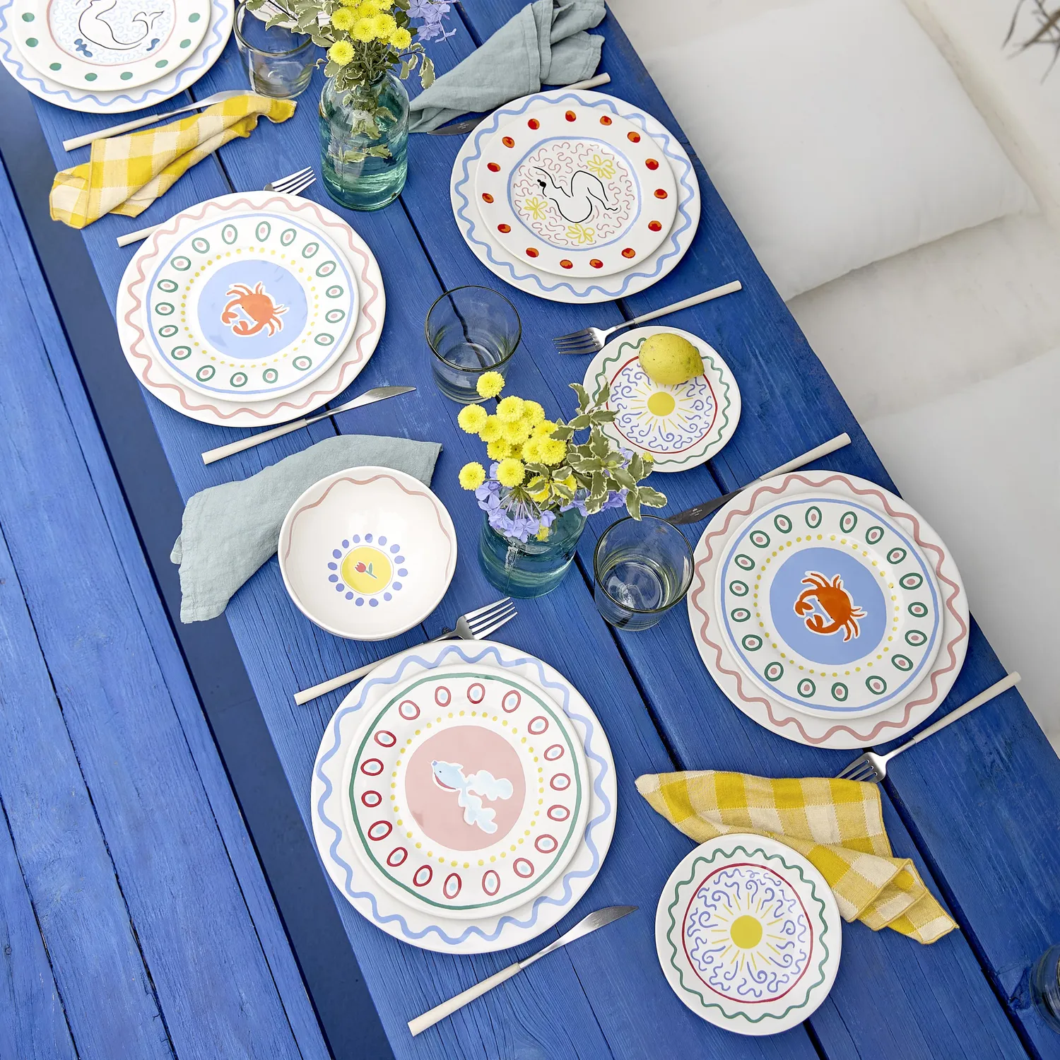 Costa Nova Summer Bliss Salad Plates, Set of 6