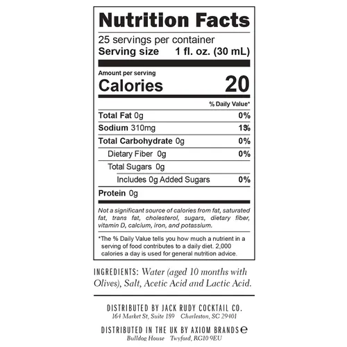 Jack Rudy Cocktail Co. Olive Brine