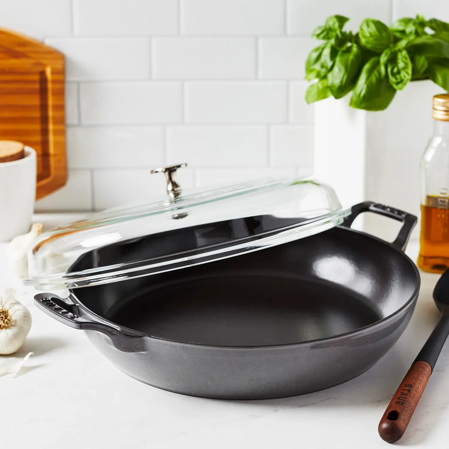 Staub Heritage All-Day Pan with Domed Glass Lid, 3.5 qt.