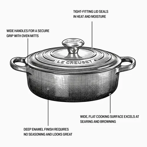 Le Creuset Signature Round Wide Dutch Oven, 3.5 qt.