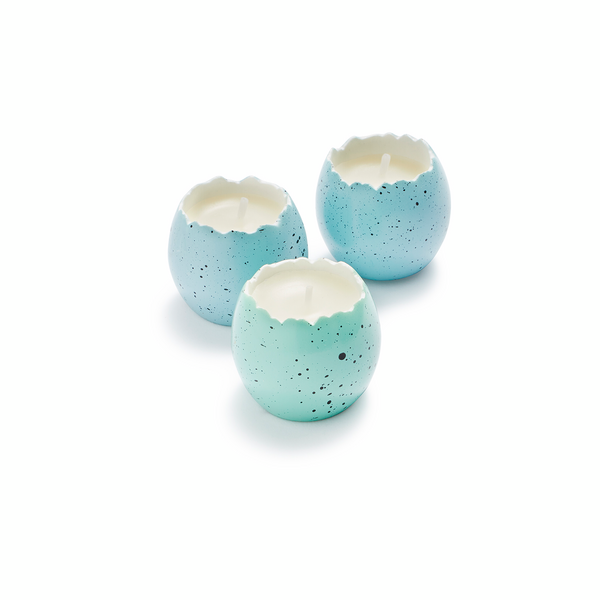 Cracked Egg Candles, Set of 3