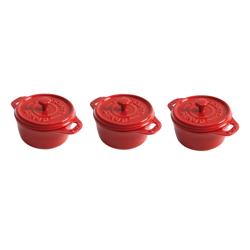 Staub Stoneware Mini Cocottes, Set of 3 We love cooking with them! They are the best!