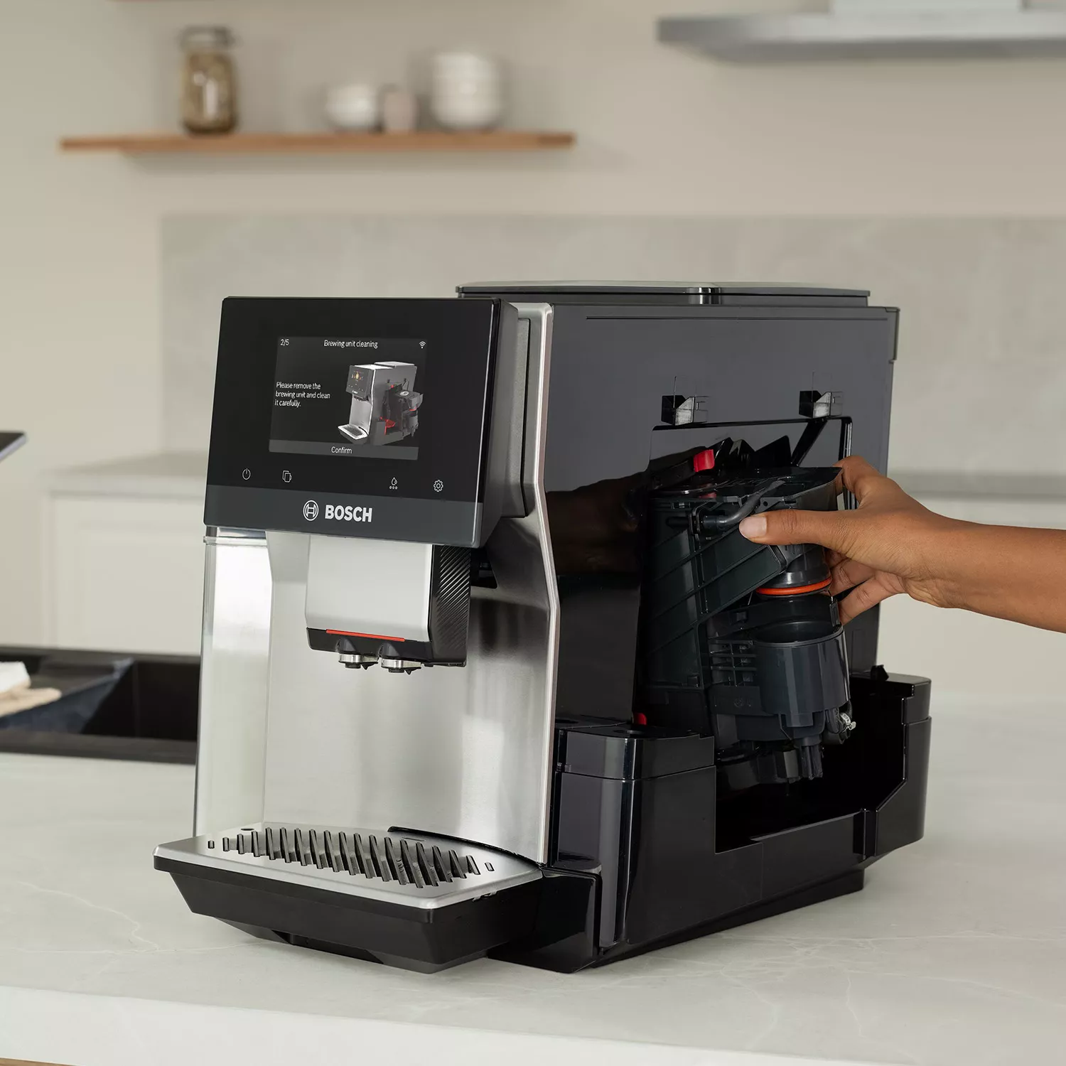 Bosch 800 Series Fully Automatic Espresso Machine in Stainless Steel