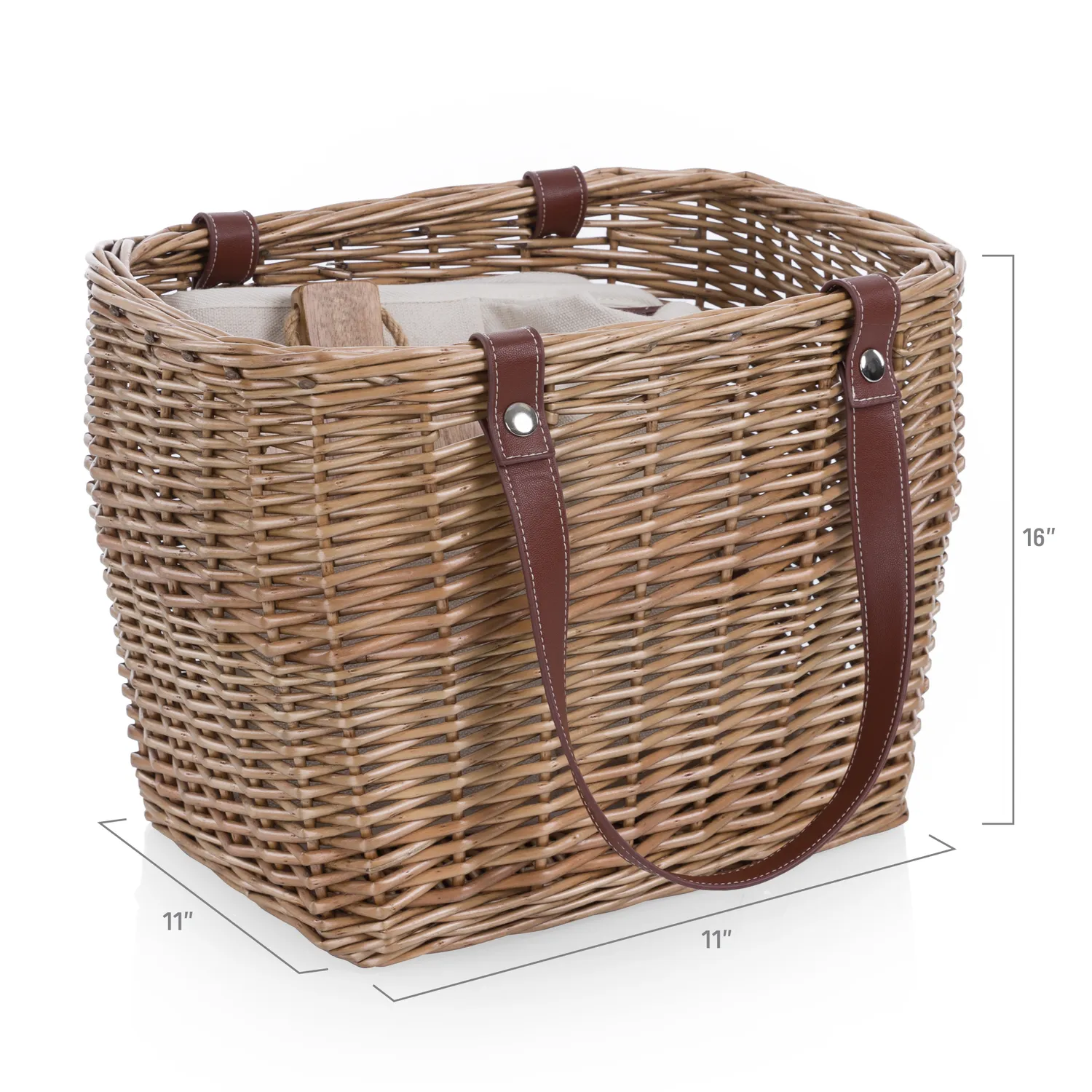 Terrabella Earth Friendly Handwoven Picnic Basket, Set for 2