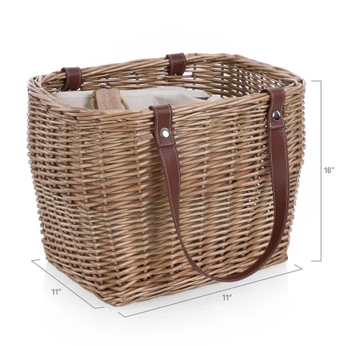 Terrabella Earth Friendly Handwoven Picnic Basket, Set for 2