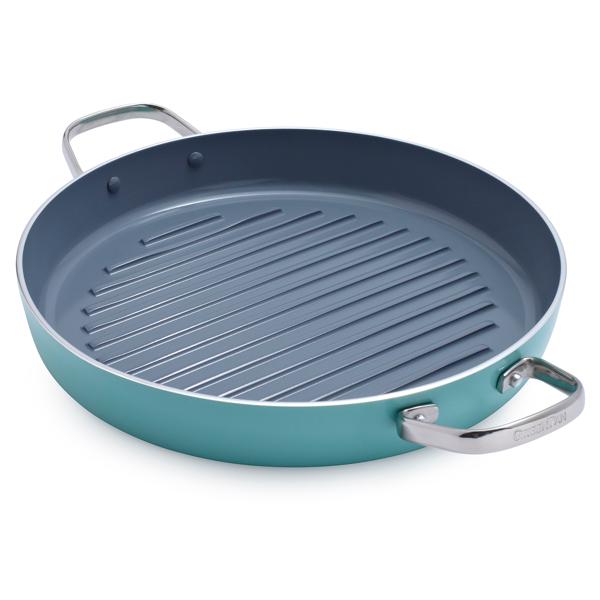 GreenPan for Sur La Table Healthy Ceramic Nonstick Grill Pan, 11"