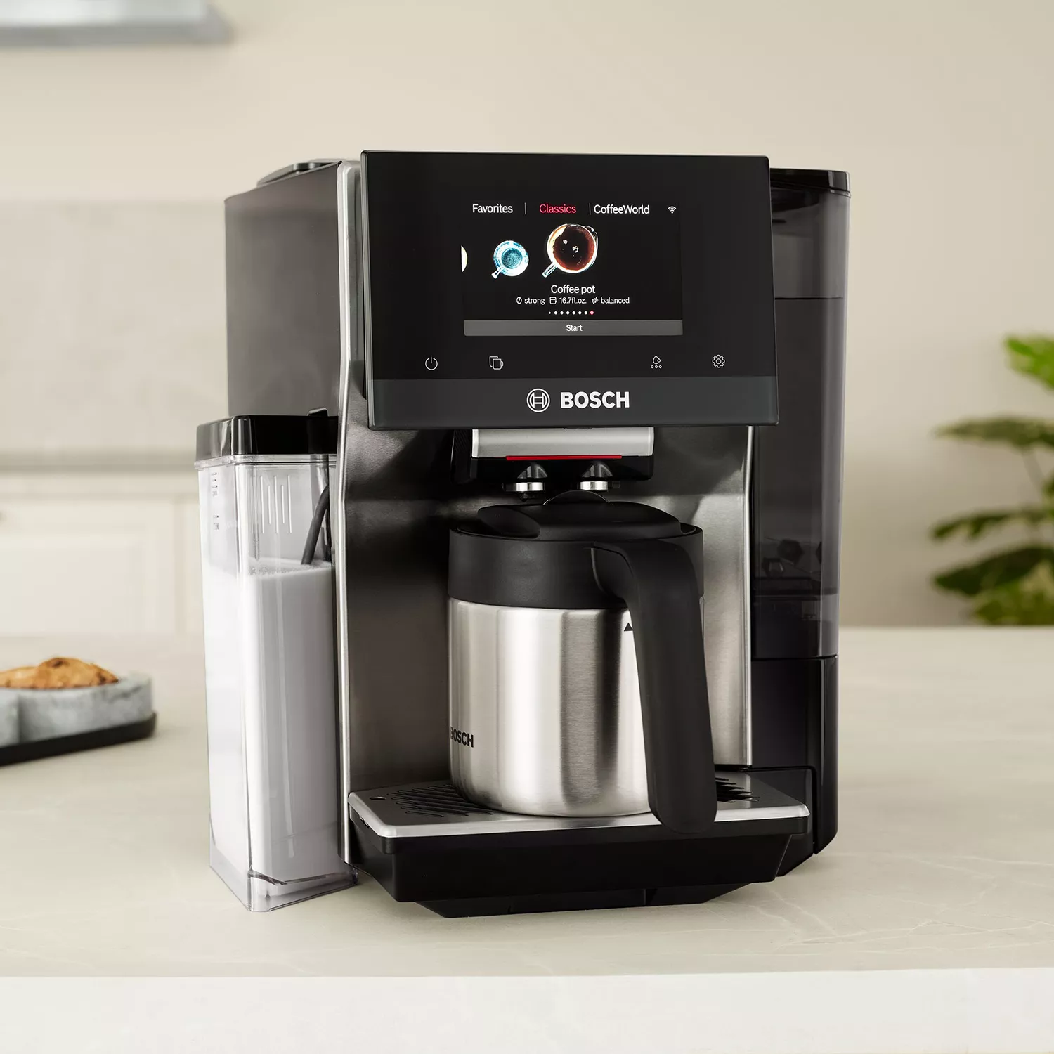 Bosch 800 Series Fully Automatic Espresso Machine in Silver