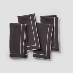 Sur La Table Pencil Edge Linen Napkins, Set of 4