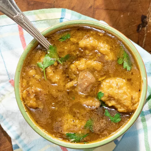 Sally's Turkey Bone and Stuffing Dumpling Soup