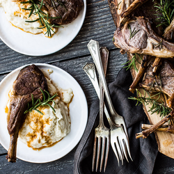 Instant Pot Lamb Chops with Creamed Cauliflower