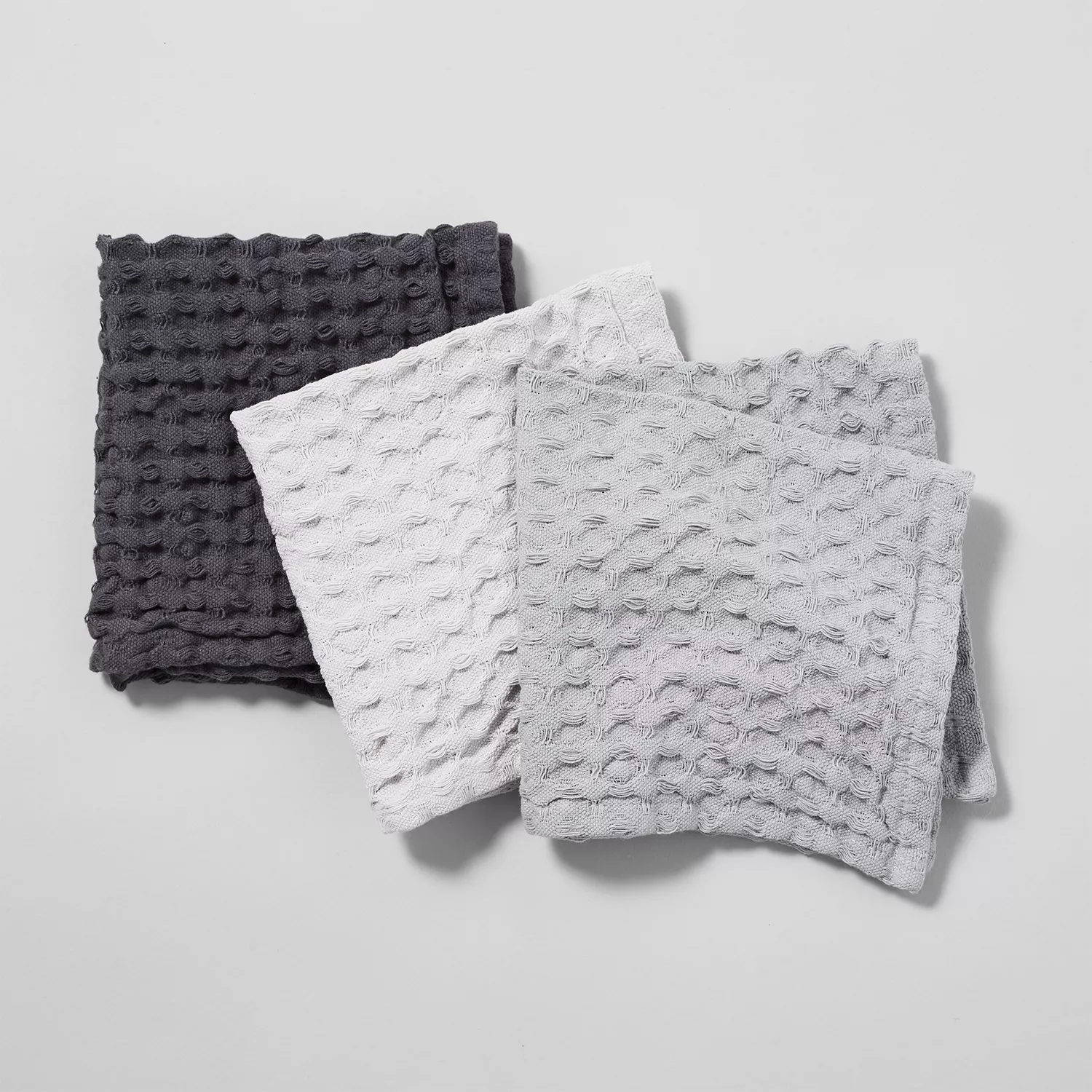 Sur La Table Washed Waffle Dishcloths, Set of 3