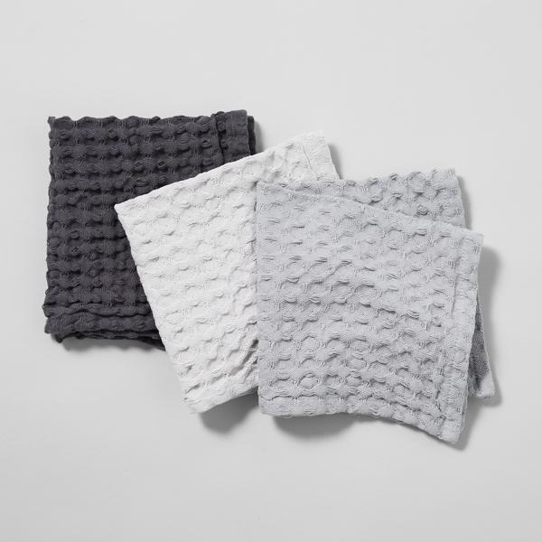 Sur La Table Washed Waffle Dishcloths, Set of 3