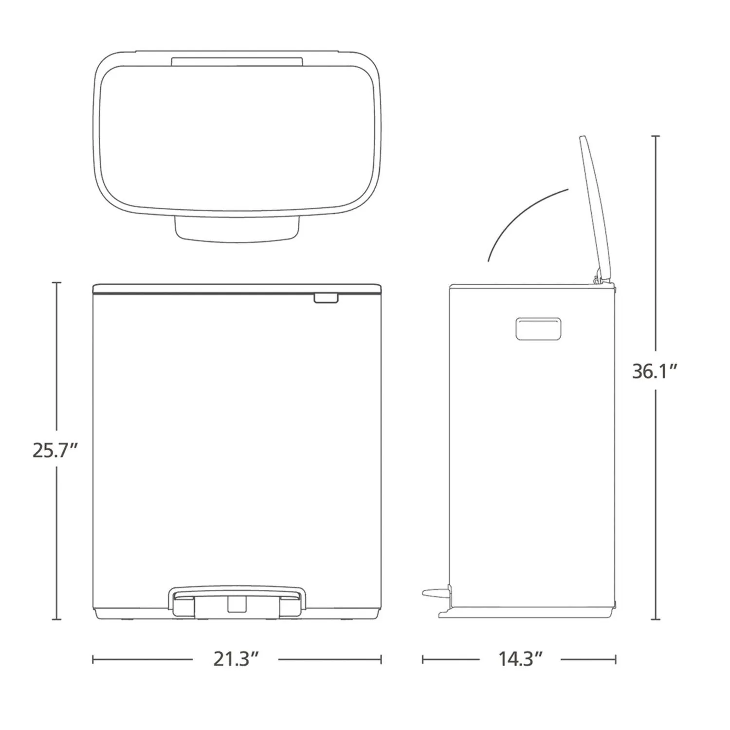 Brabantia Bo Step Can, 60 L