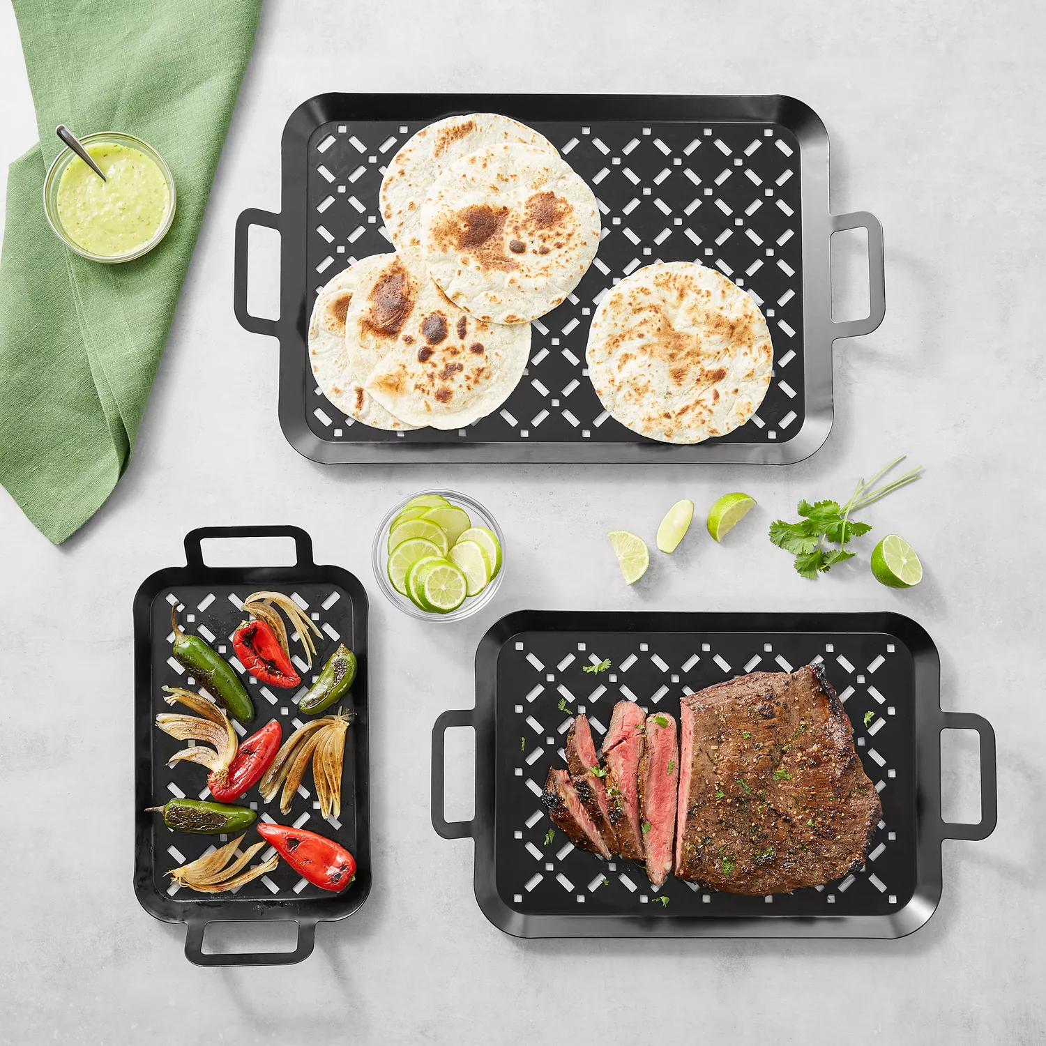 Sur La Table Nonstick Grill Grids, Set of 3