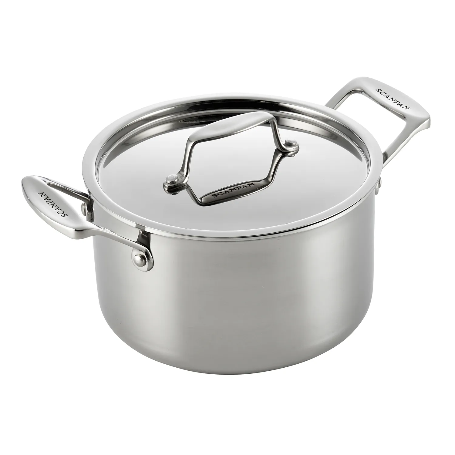 Scanpan Fusion 5 Stainless Steel Dutch Oven with Lid Silver