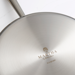 Martha by Martha Stewart Tri-Ply Ceramic Nonstick Sauté Pan with Lid, 3.5 Qt.
