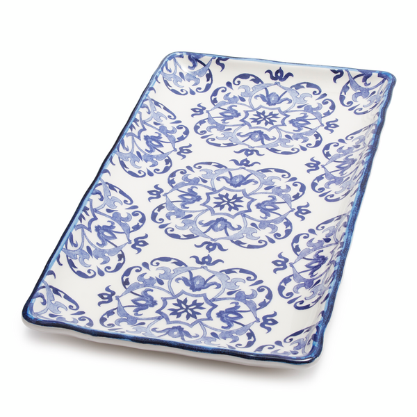 Blue Tile Rectangular Platter