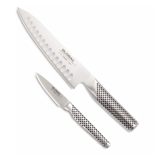 Global Hollow-Edge Chef&#8217;s Knife Set